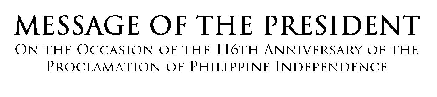 Message of the President